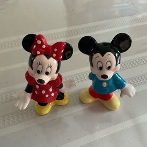 “Vintage” Disney Mickey & Minnie Mouse Salt and Pepper Shakers made in Malaysia